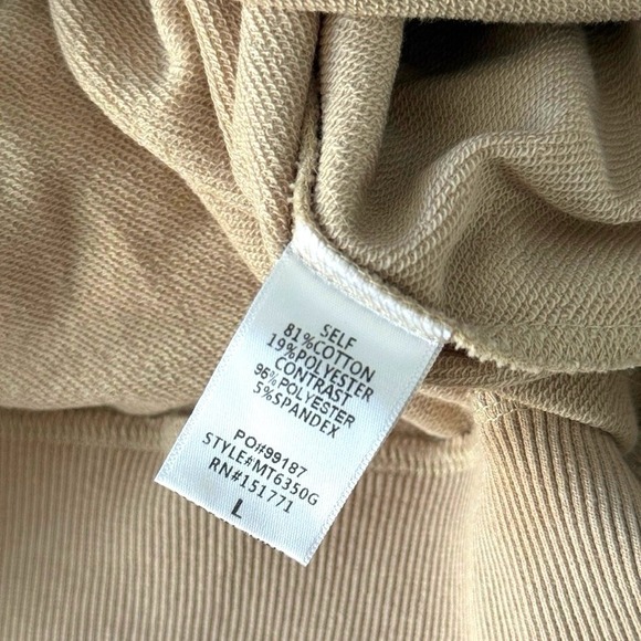 GILLI Mama Glitter Varsity Patch Letter Pullover Crew Sweatshirt, Beige Gold,L - Picture 9 of 11